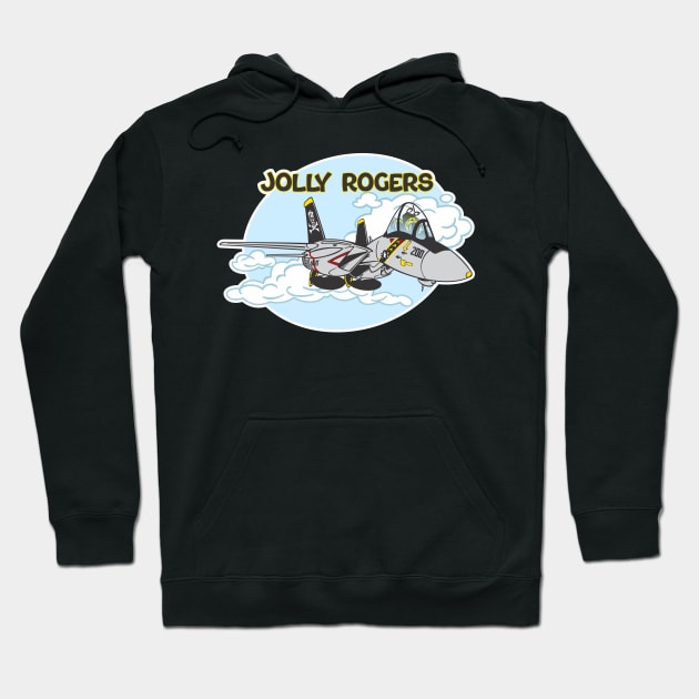 Tomcat Cartoon VF-84/103 Jolly Rogers Hoodie by MBK